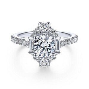 🔥 Plain Romantic Gemstone CZ Thin Wedding Rings for Women, EVGG1586